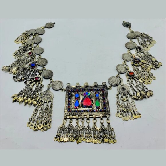 Vintage Kuchi Coin Belt, Tribal Gypsy Belly Chain, Body Jewelry main image 10